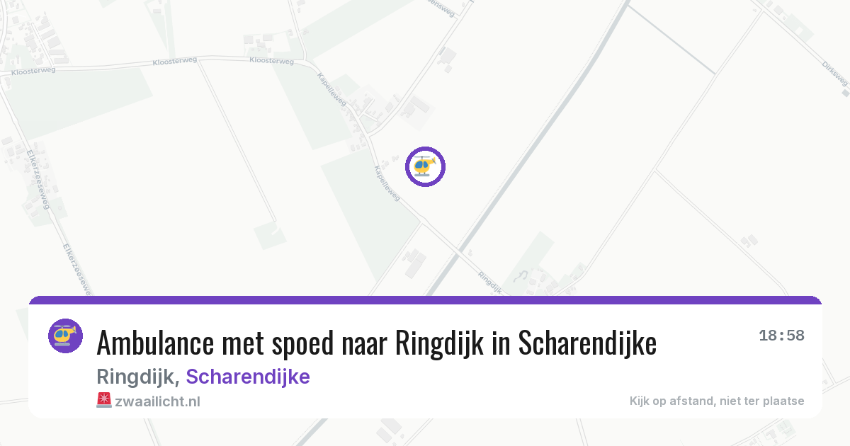 Ambulance met spoed naar Ringdijk in Scharendijke — 9 jun 2026