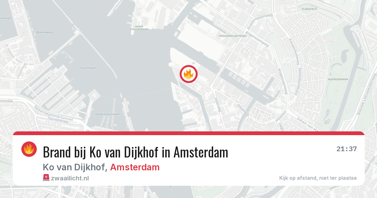 Brand bij Ko van Dijkhof in Amsterdam — 18 jun 2026