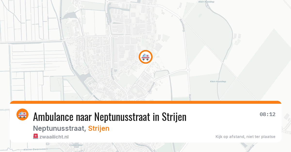 Ambulance naar Neptunusstraat in Strijen — 2 aug 2026