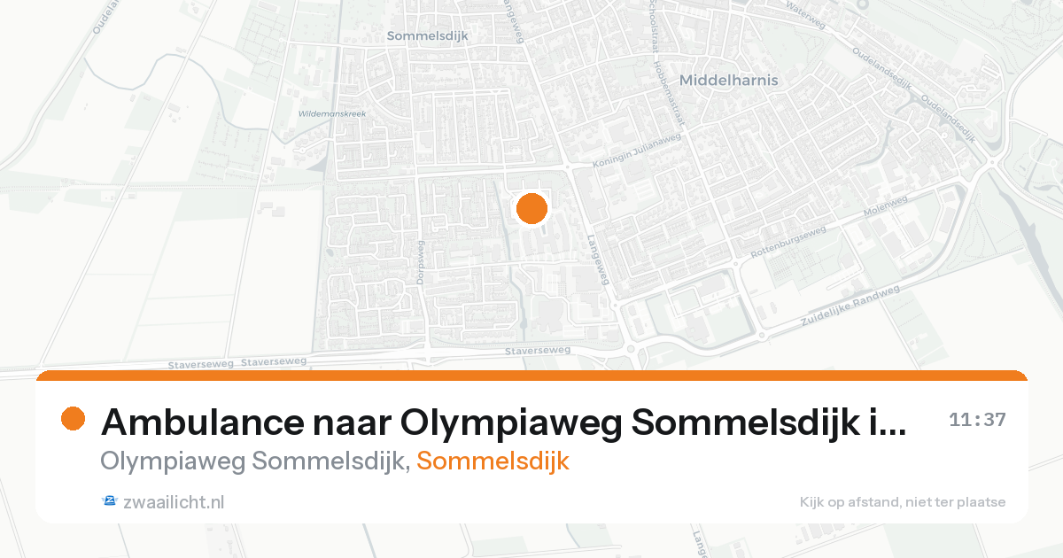 Ambulance naar Olympiaweg Sommelsdijk in Sommelsdijk — 30 jun 2026