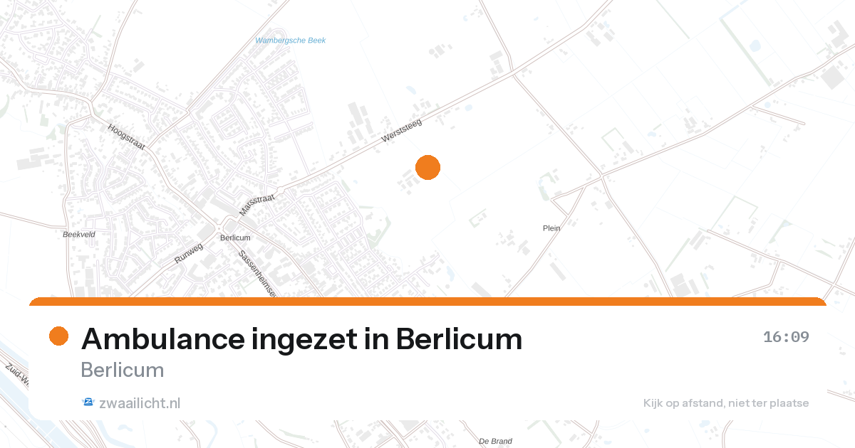 Ambulance ingezet in Berlicum — 25 aug 2026