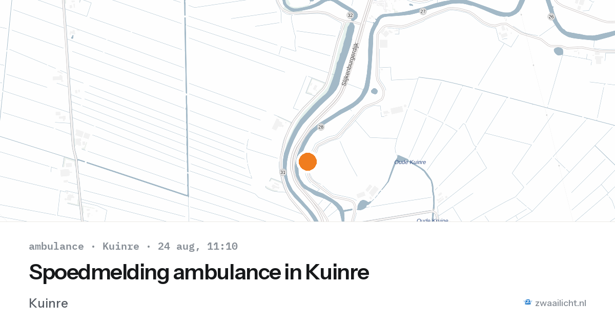 Spoedmelding ambulance in Kuinre — 24 aug 2026