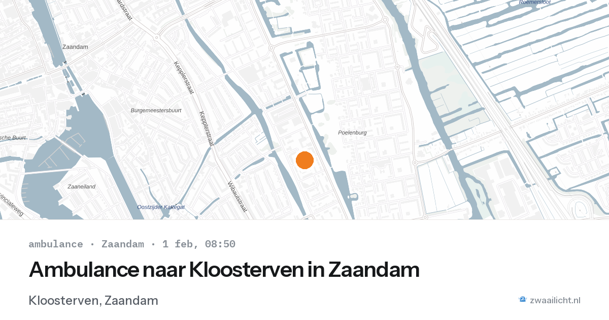 Ambulance naar Kloosterven in Zaandam — 1 feb 2026