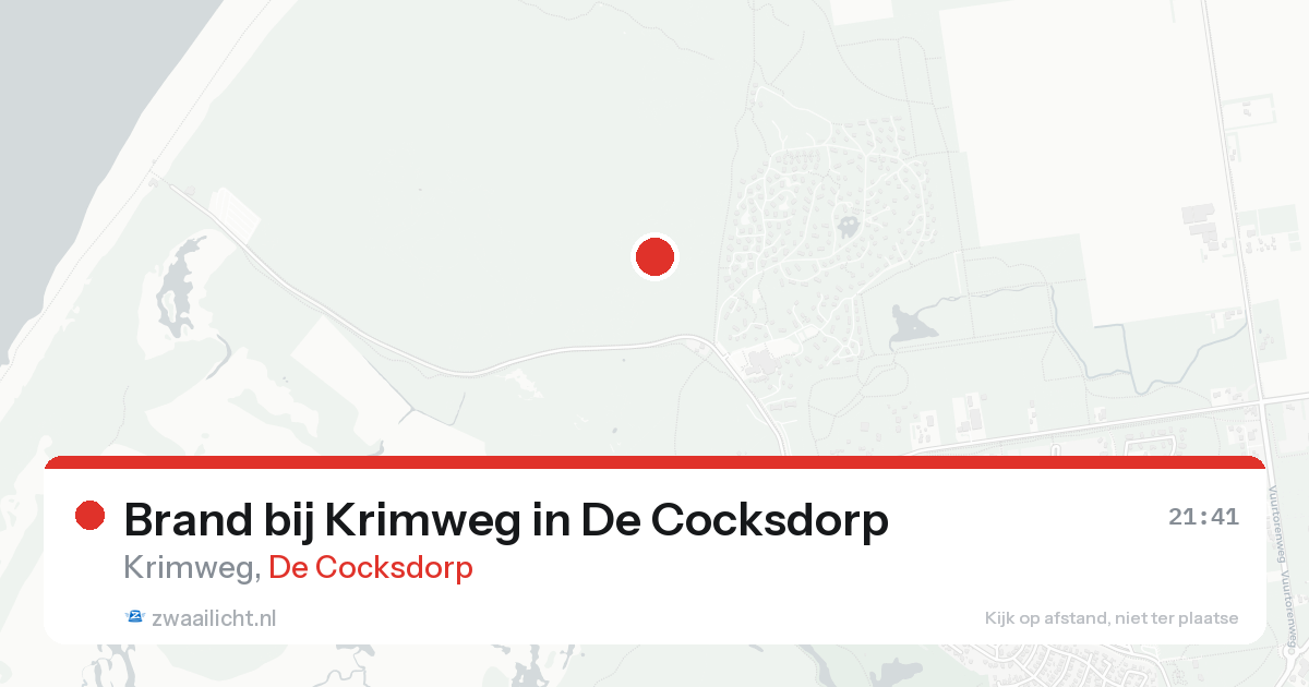 Brand bij Krimweg in De Cocksdorp — 23 aug 2026
