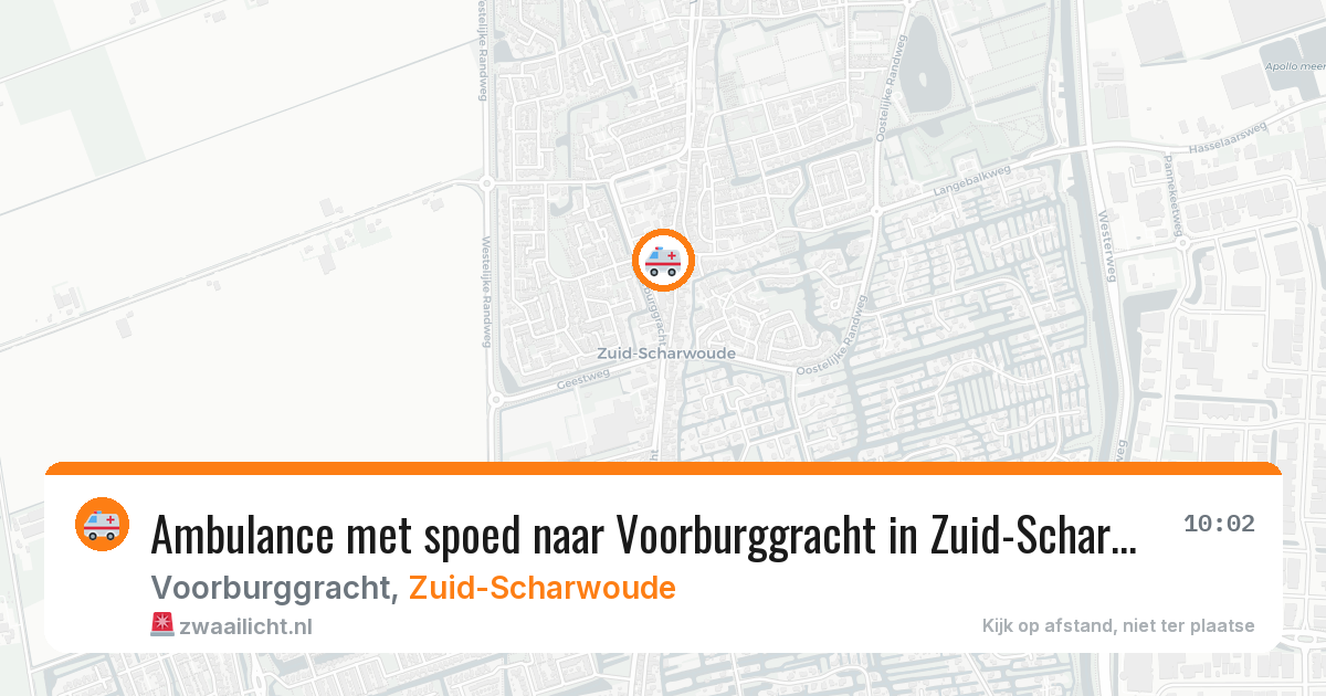 Ambulance met spoed naar Voorburggracht in Zuid-Scharwoude — 4 aug 2026