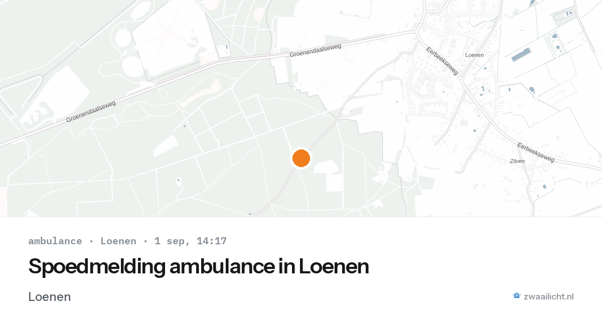 Spoedmelding ambulance in Loenen — 1 sep 2026