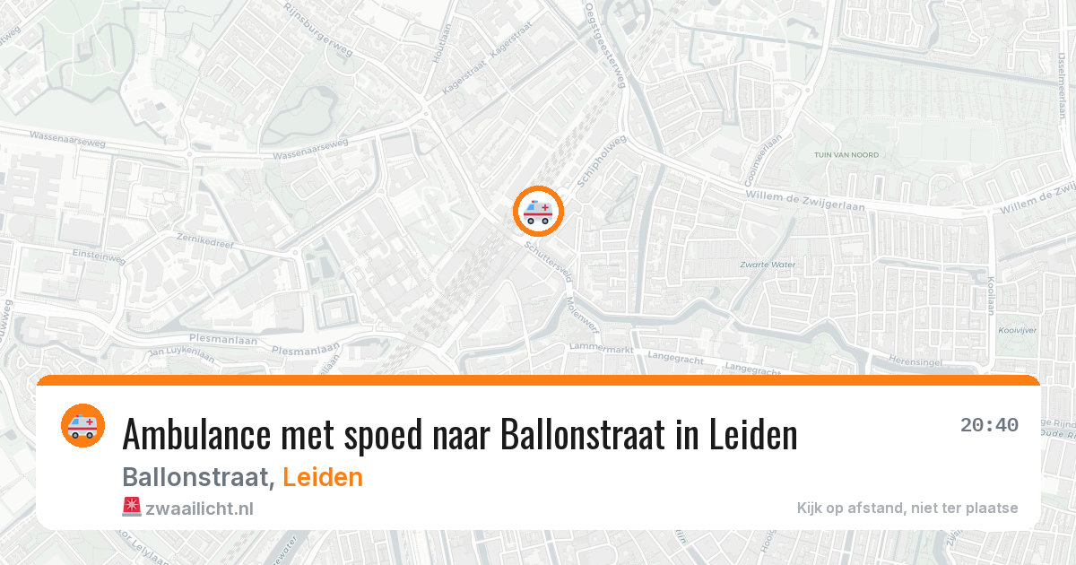 Ambulance met spoed naar Ballonstraat in Leiden — 7 apr 2026