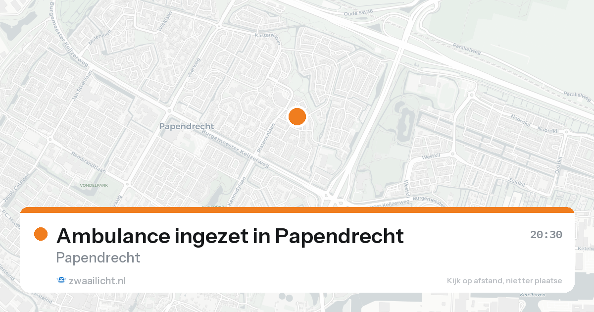Ambulance ingezet in Papendrecht — 23 aug 2026