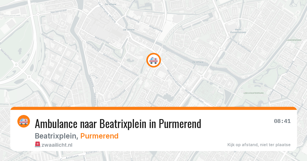 Ambulance naar Beatrixplein in Purmerend — 30 jul 2026