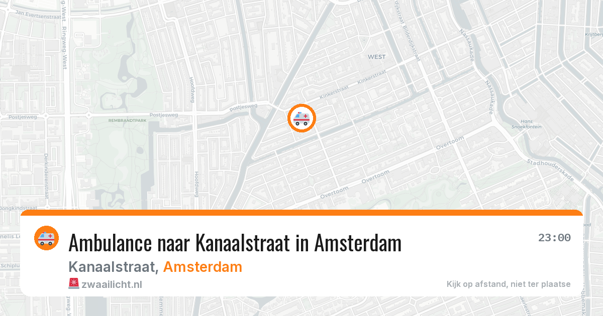 Ambulance naar Kanaalstraat in Amsterdam — 11 apr 2026