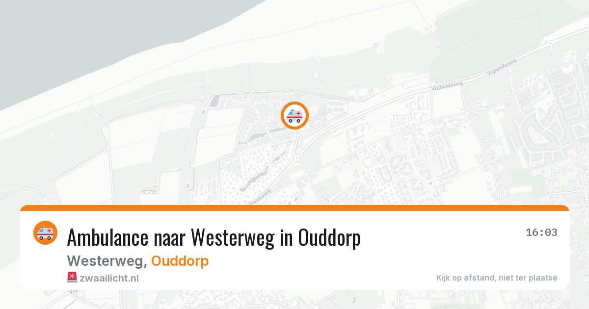 Ambulance naar Westerweg in Ouddorp — 30 mei 2026