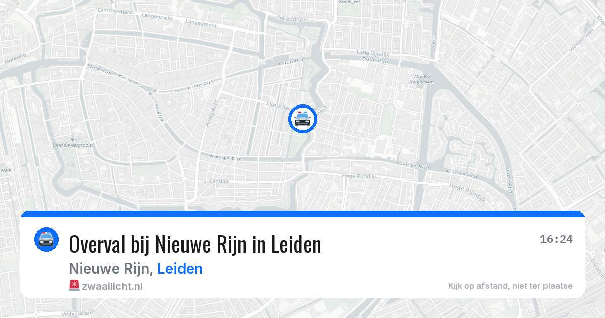 Overval bij Nieuwe Rijn in Leiden — 10 apr 2026