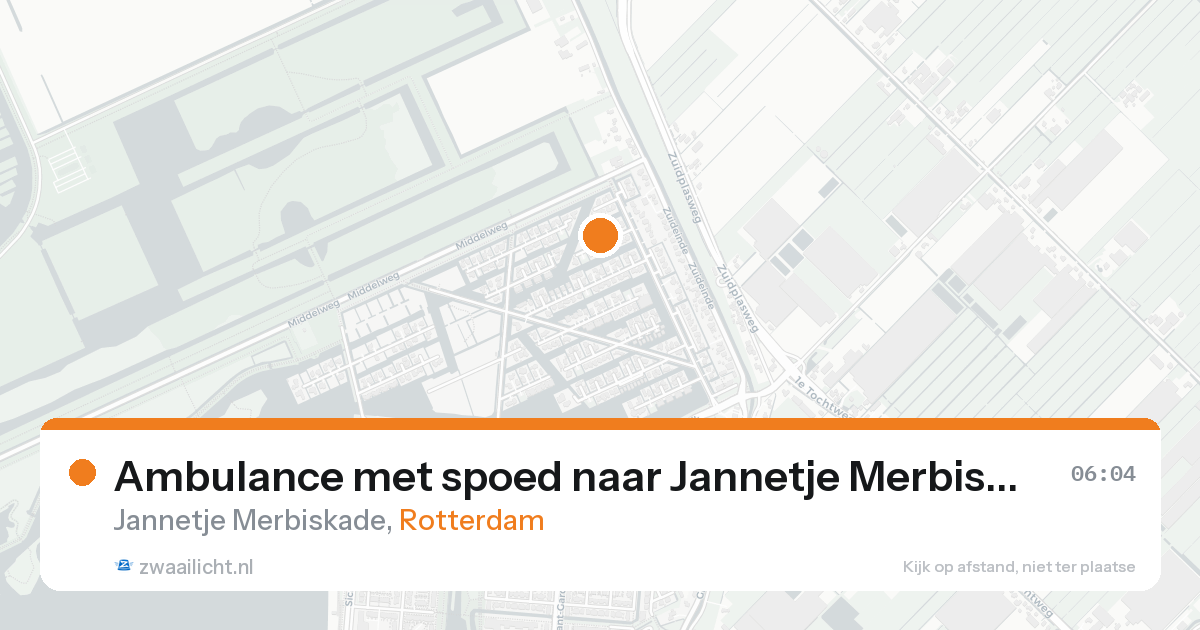 Ambulance met spoed naar Jannetje Merbiskade in Rotterdam — 24 aug 2026