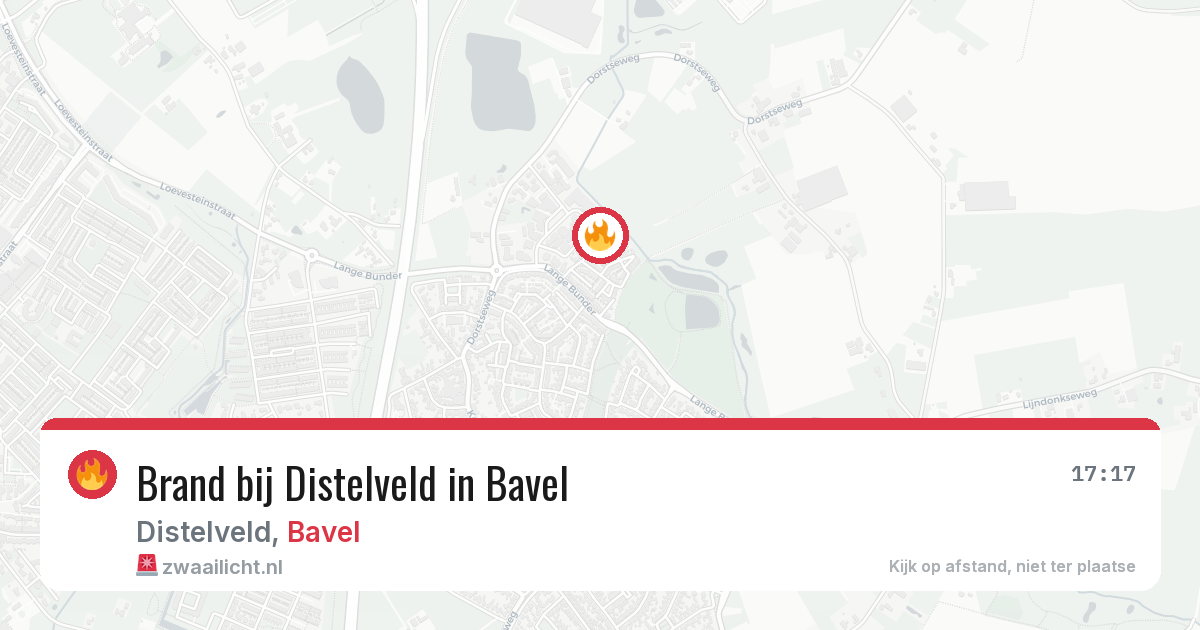 Brand bij Distelveld in Bavel — 1 jul 2026