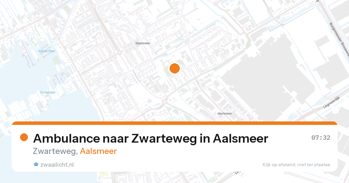 Ambulance naar Zwarteweg in Aalsmeer — 27 aug 2026