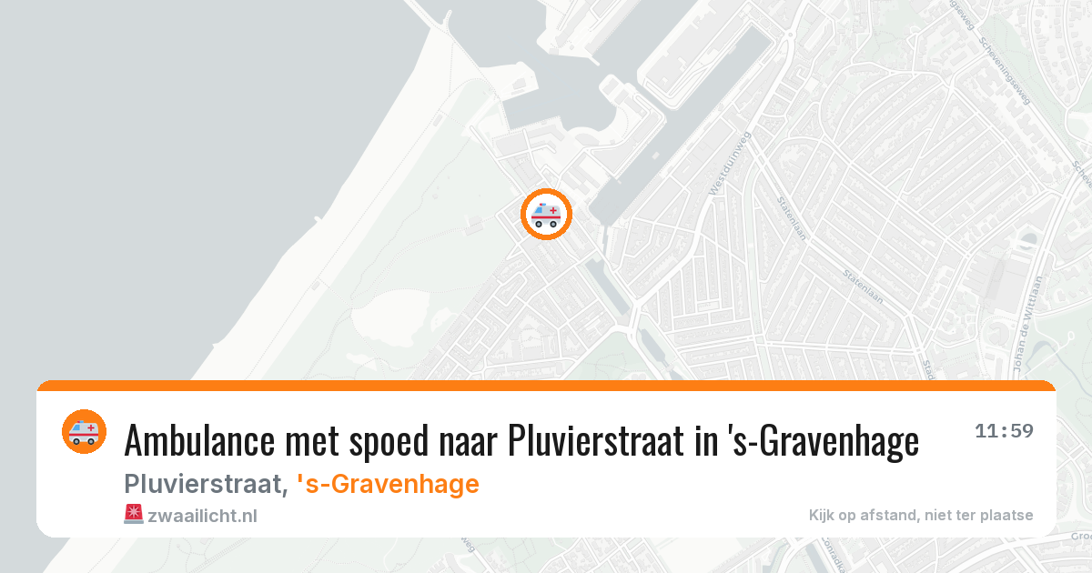 Ambulance met spoed naar Pluvierstraat in 's-Gravenhage — 6 jul 2026