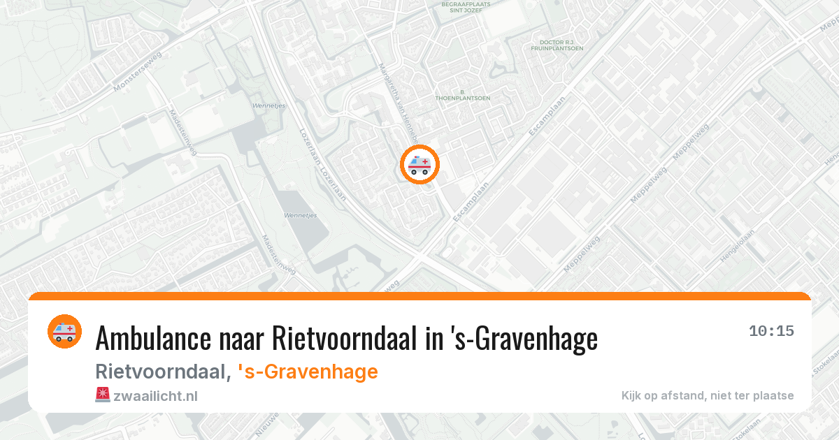 Ambulance naar Rietvoorndaal in 's-Gravenhage — 24 mei 2026