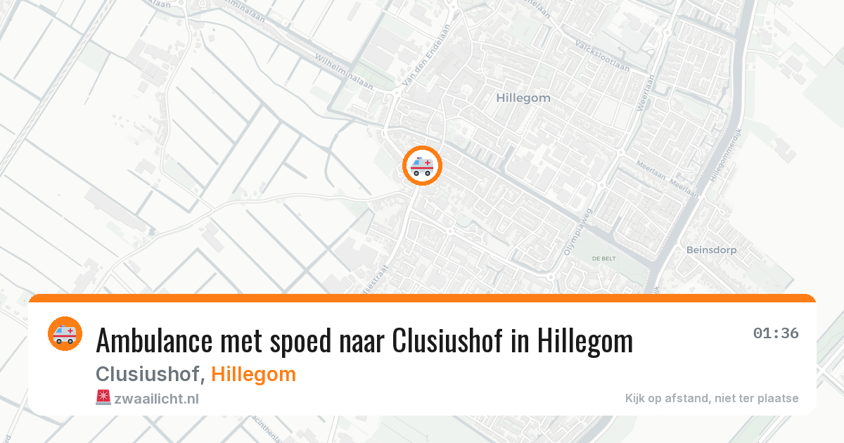 Ambulance met spoed naar Clusiushof in Hillegom — 21 jan 2026