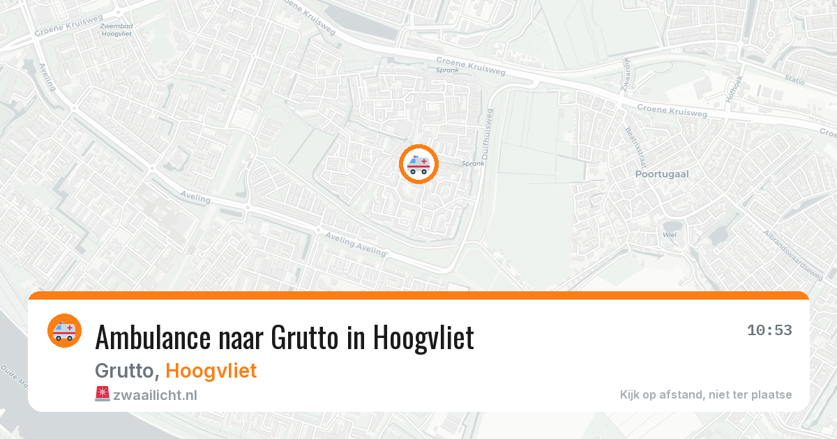 Ambulance naar Grutto in Hoogvliet — 5 aug 2026