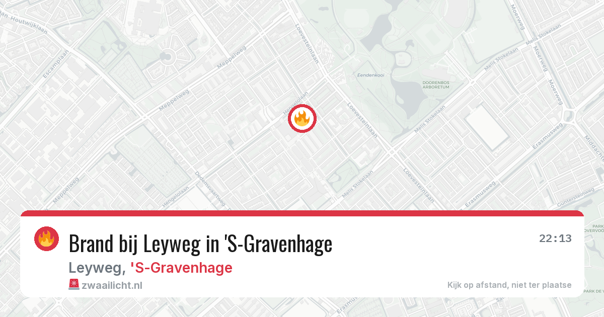 Brand bij Leyweg in 'S-Gravenhage — 24 jun 2026