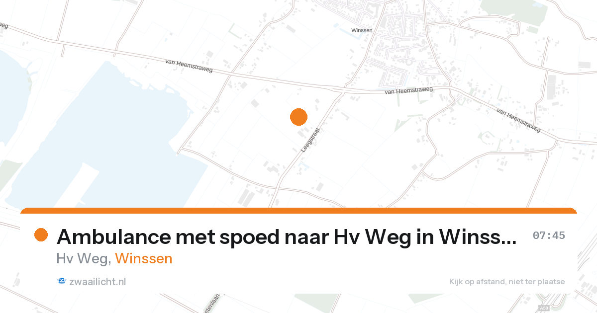 Ambulance met spoed naar Hv Weg in Winssen — 19 aug 2026