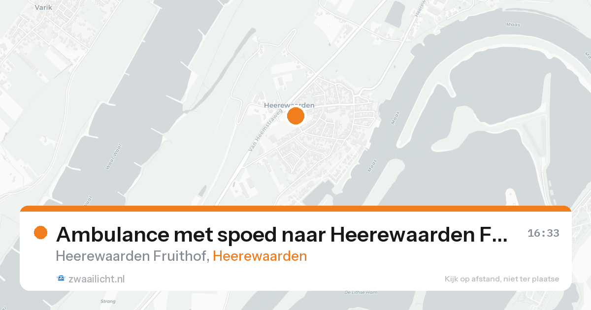 Ambulance met spoed naar Heerewaarden Fruithof in Heerewaarden — 30 jan 2026