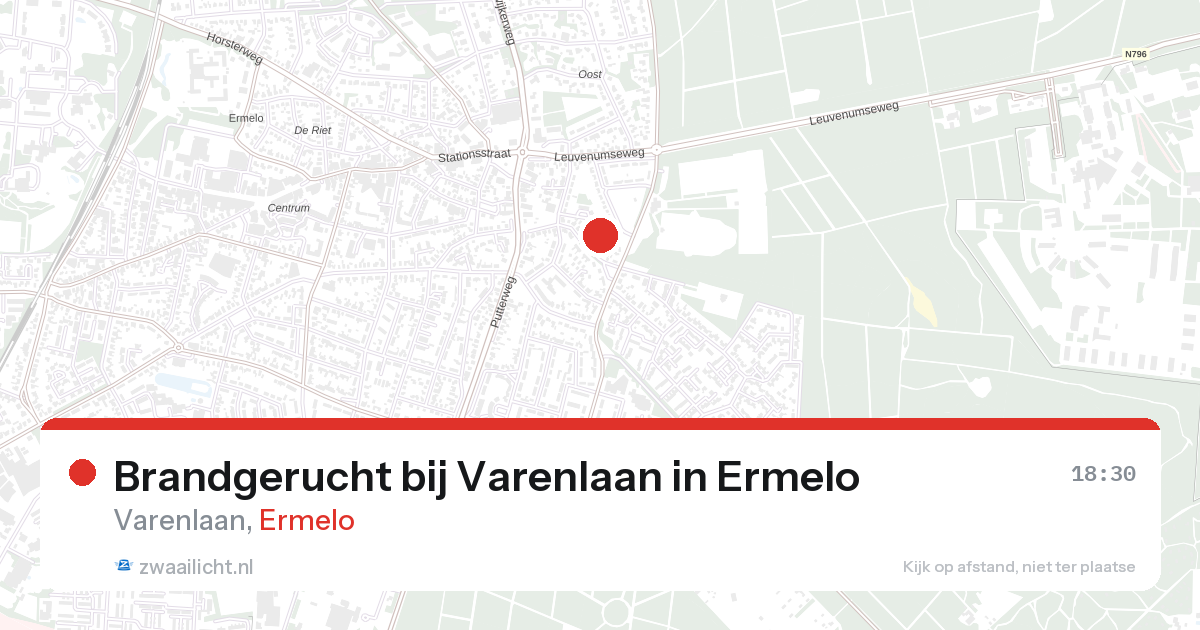 Brandgerucht bij Varenlaan in Ermelo — 28 aug 2026