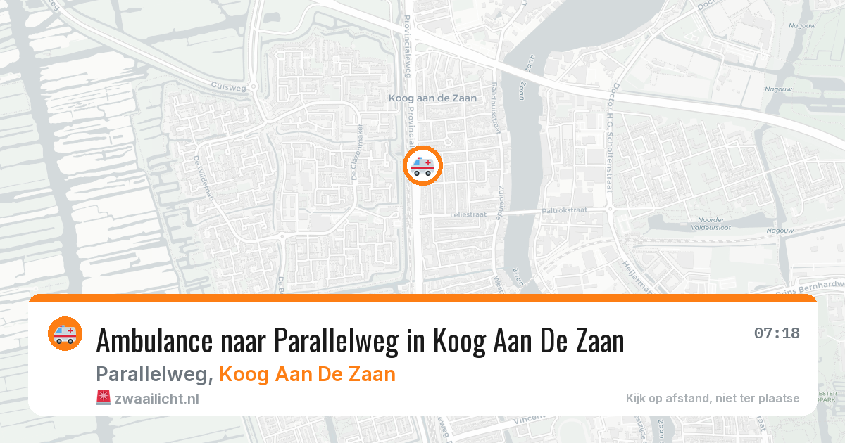 Ambulance naar Parallelweg in Koog Aan De Zaan — 16 jun 2026