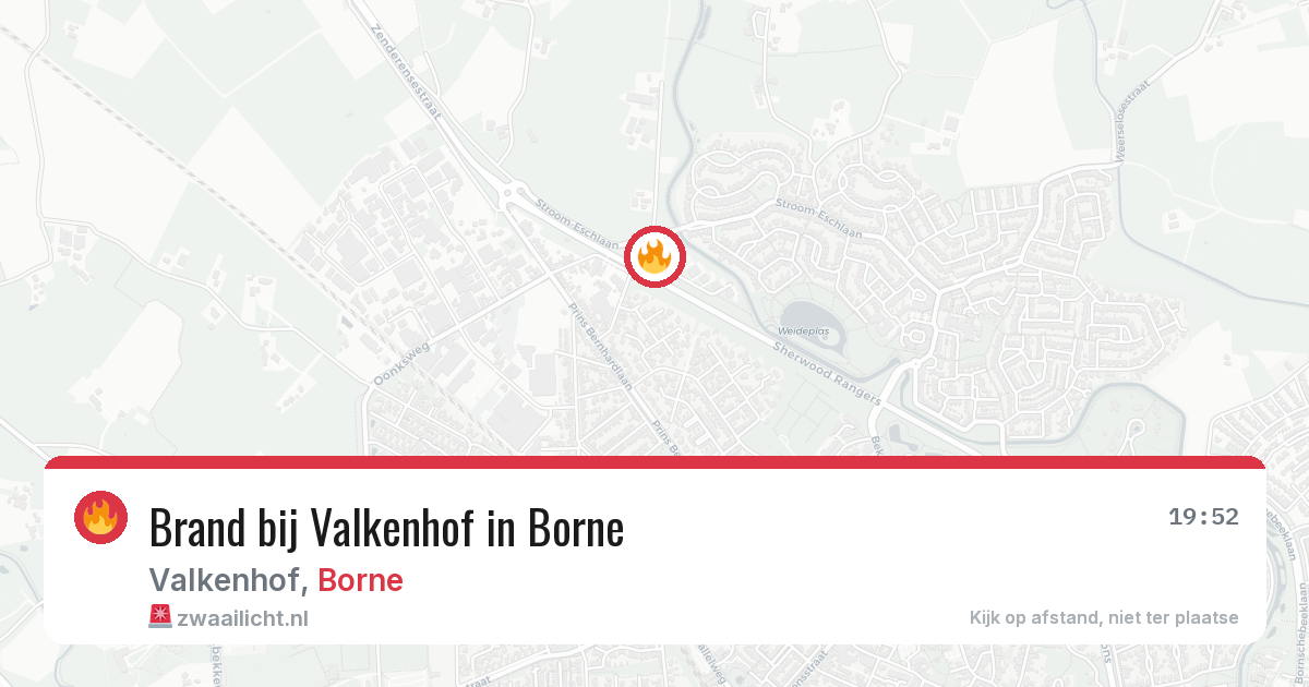 Brand bij Valkenhof in Borne — 25 jun 2026