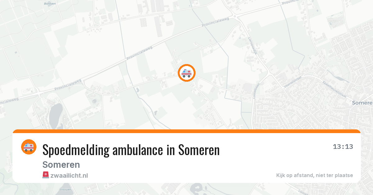 Spoedmelding ambulance in Someren — 17 jun 2026