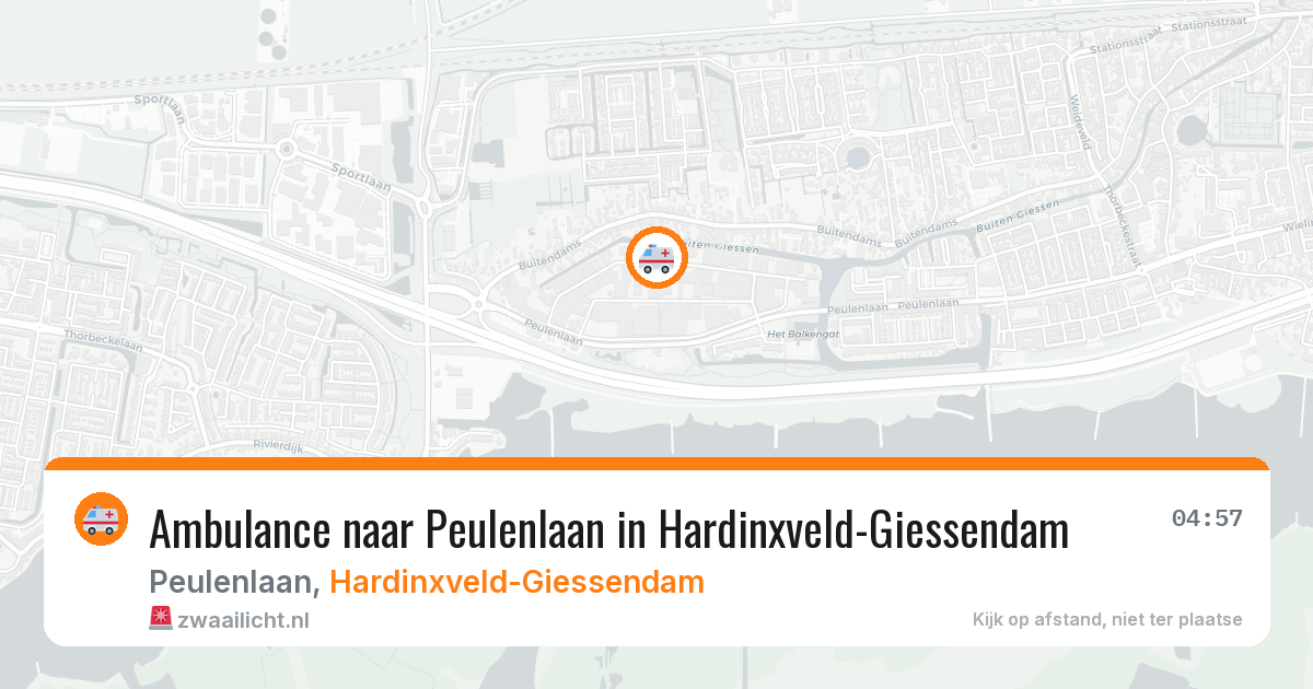 Ambulance naar Peulenlaan in Hardinxveld-Giessendam — 12 apr 2026