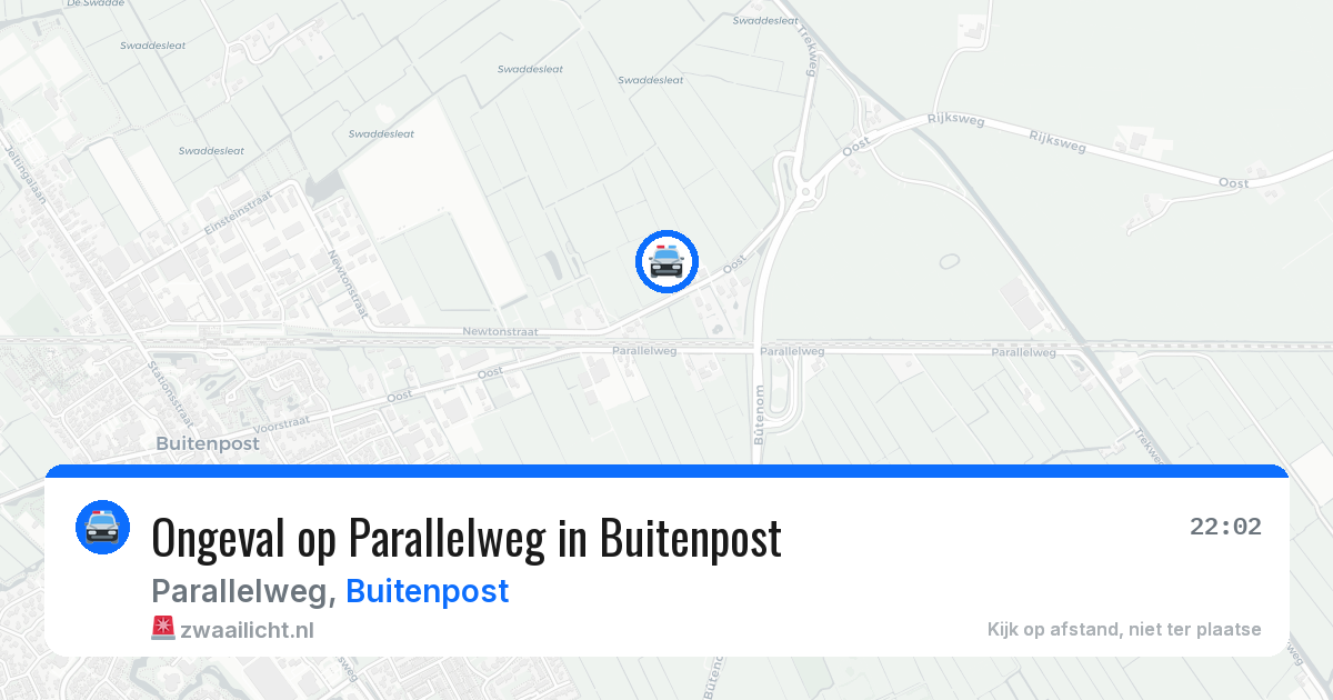 Ongeval op Parallelweg in Buitenpost — 3 apr 2026