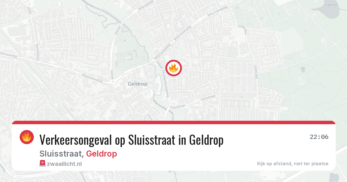 Verkeersongeval op Sluisstraat in Geldrop — 24 apr 2026