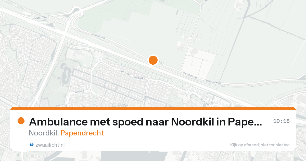 Ambulance met spoed naar Noordkil in Papendrecht — 24 aug 2026