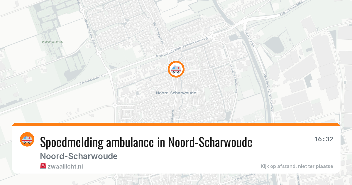 Spoedmelding ambulance in Noord-Scharwoude — 1 apr 2026