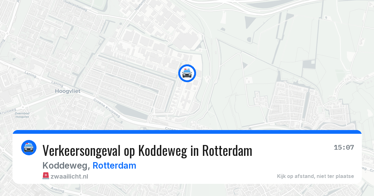 Verkeersongeval op Koddeweg in Rotterdam — 30 apr 2026
