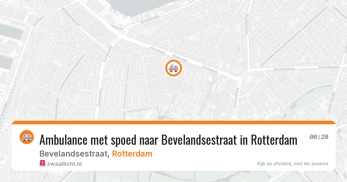 Ambulance met spoed naar Bevelandsestraat in Rotterdam — 4 apr 2026