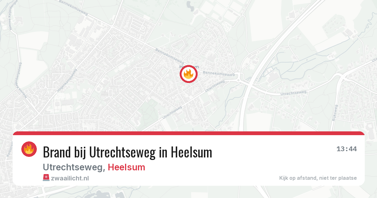 Brand bij Utrechtseweg in Heelsum — 24 jun 2026
