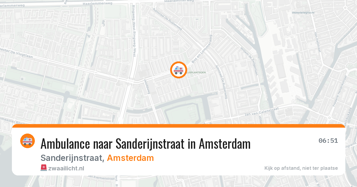 Ambulance naar Sanderijnstraat in Amsterdam — 29 jul 2026