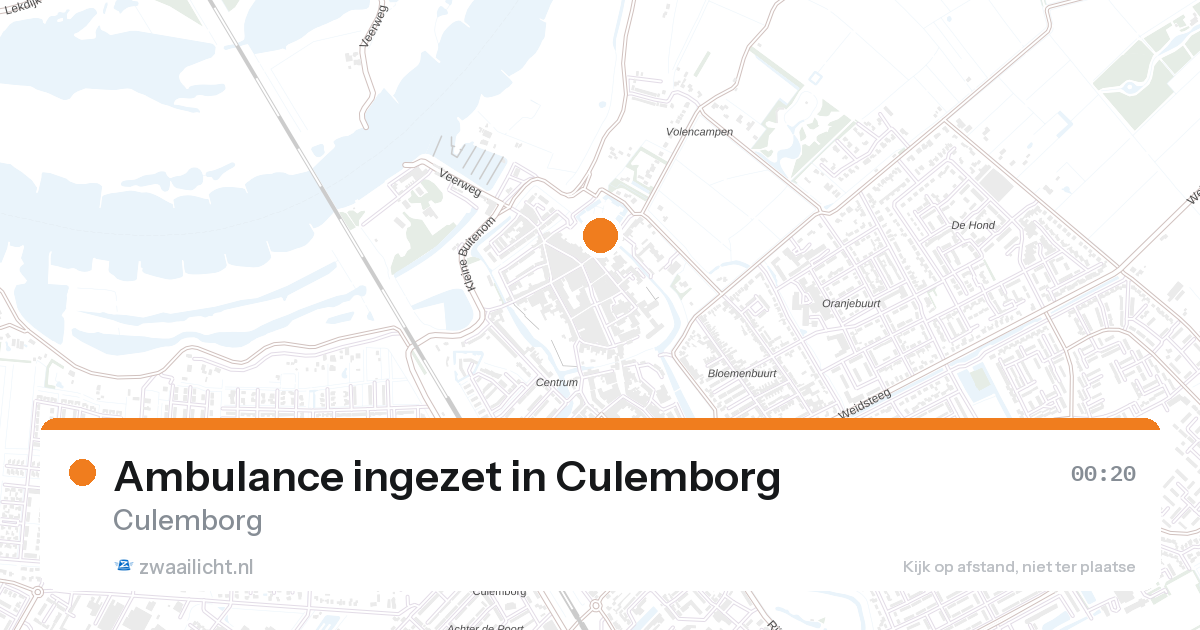 Ambulance ingezet in Culemborg — 31 jan 2026 | 🚨 Zwaailicht.nl
