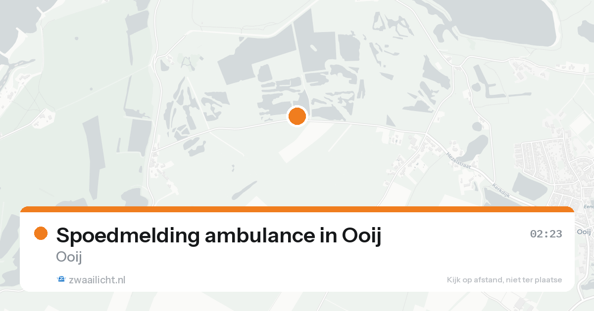 Spoedmelding ambulance in Ooij — 30 jan 2026