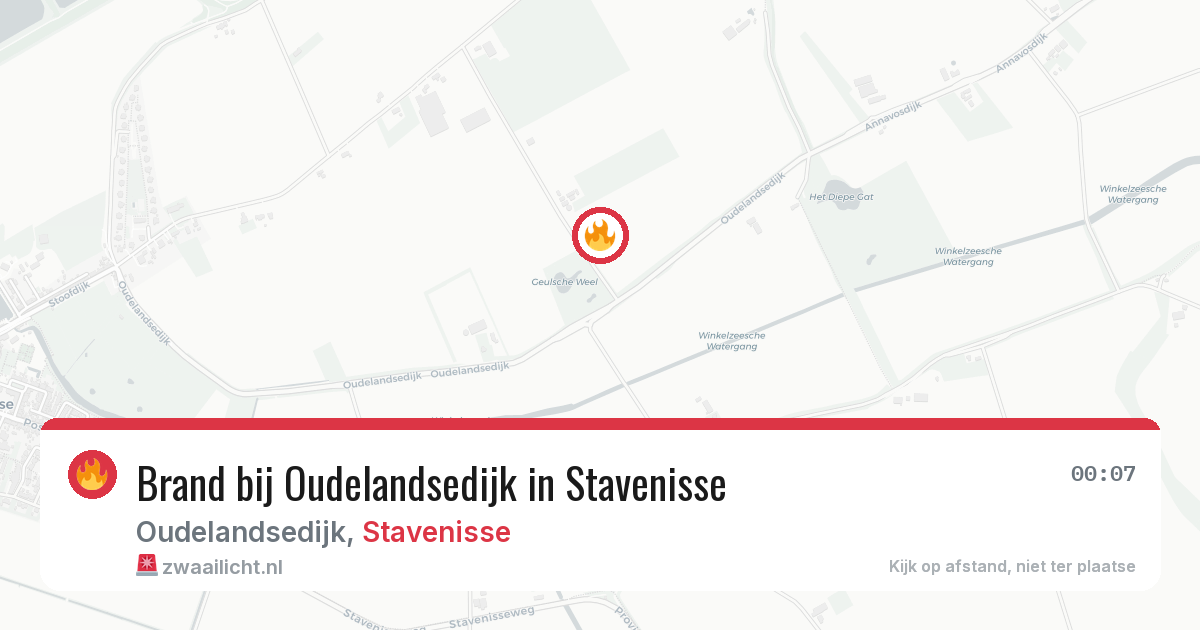 Brand bij Oudelandsedijk in Stavenisse — 31 jul 2026