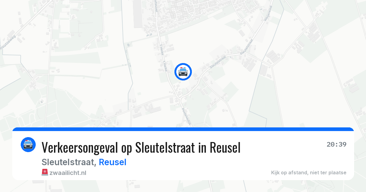 Verkeersongeval op Sleutelstraat in Reusel — 1 apr 2026