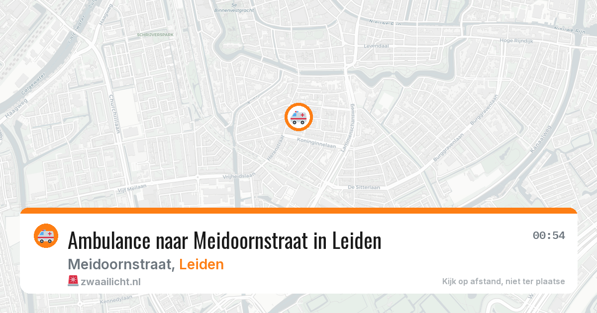 Ambulance naar Meidoornstraat in Leiden — 29 jul 2026