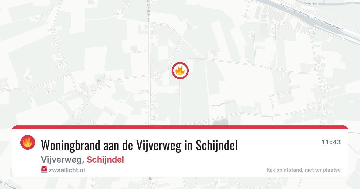 Woningbrand aan de Vijverweg in Schijndel — 25 apr 2026
