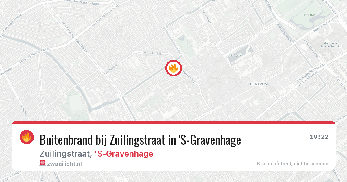 Buitenbrand bij Zuilingstraat in 'S-Gravenhage — 4 jul 2026