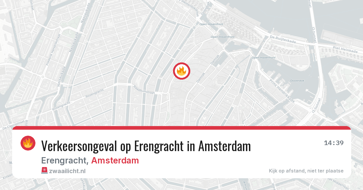 Verkeersongeval op Erengracht in Amsterdam — 24 jun 2026