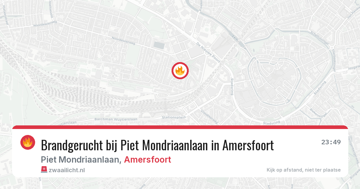 Brandgerucht bij Piet Mondriaanlaan in Amersfoort — 11 jul 2026
