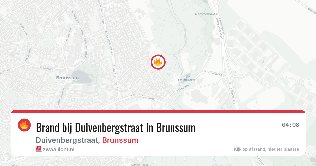 Brand bij Duivenbergstraat in Brunssum — 8 mrt 2026