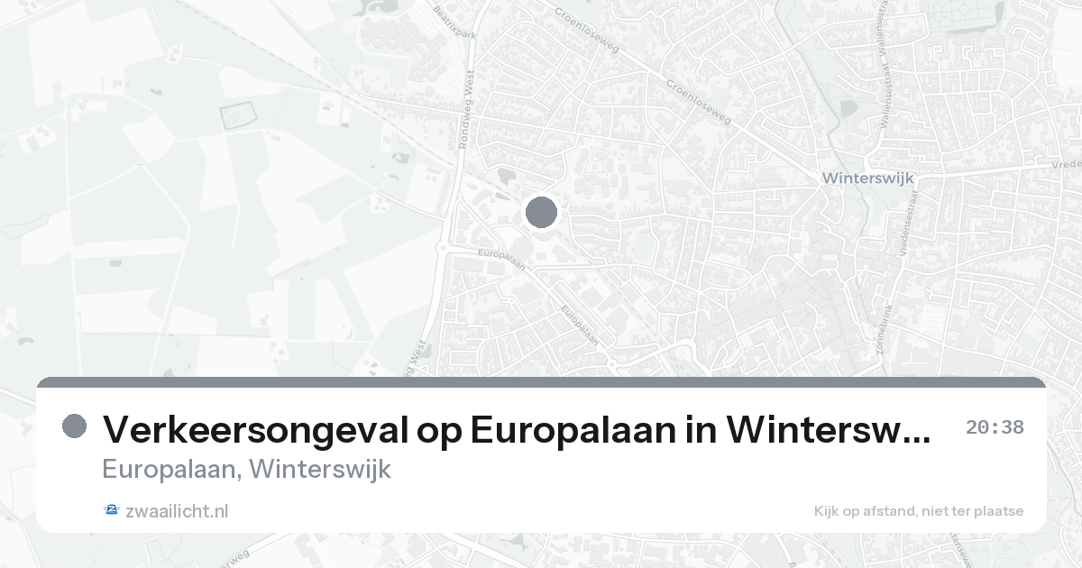 Verkeersongeval op Europalaan in Winterswijk — 14 aug 2026